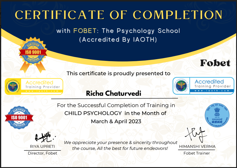 Child psychology training fobet